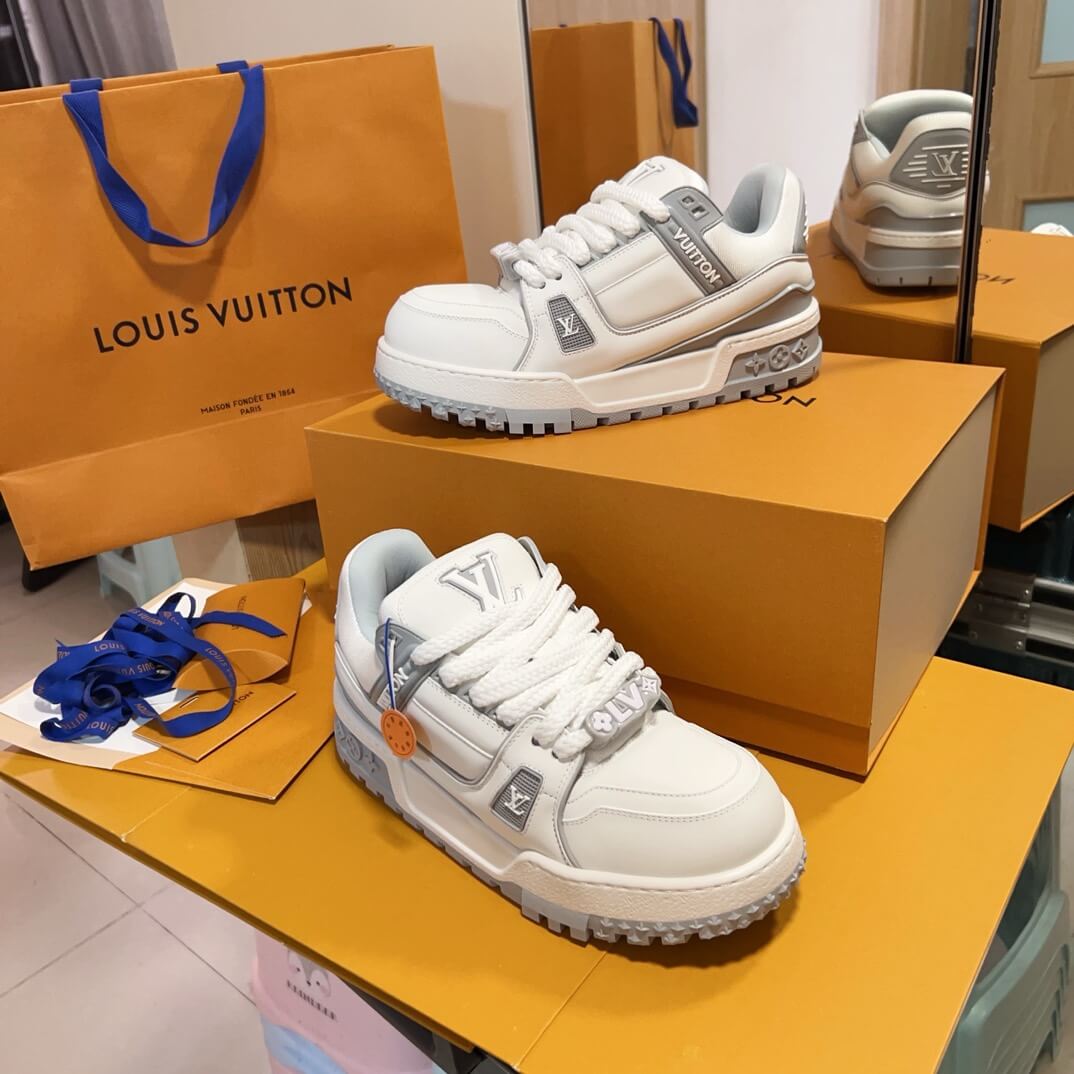 Height-Increasing Gray and White Sneakers