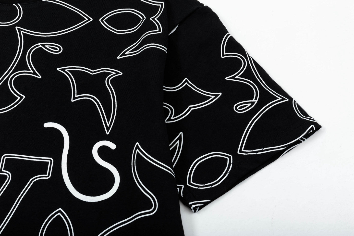 Camiseta de rayas con estampado completo
