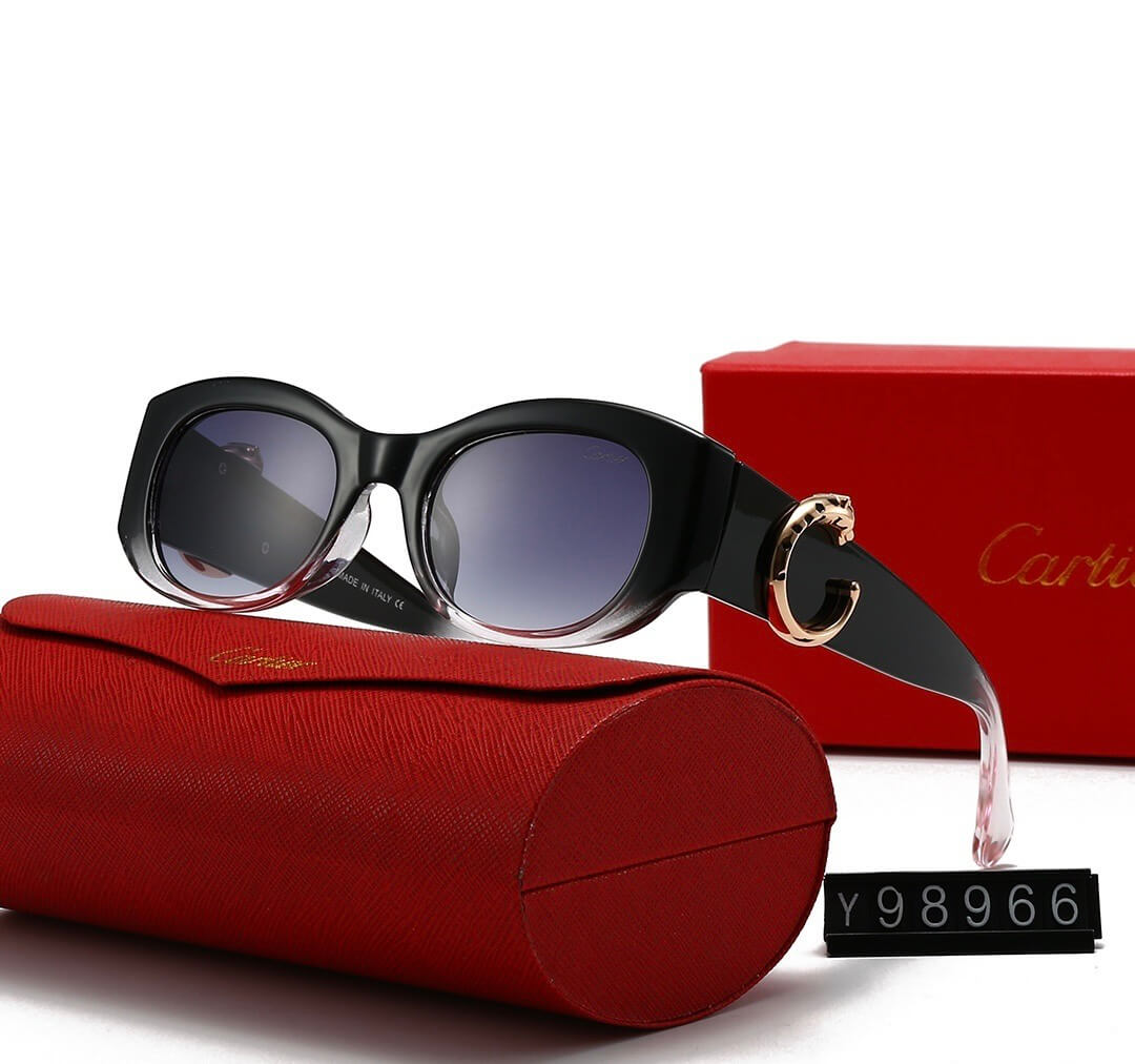 Gafas de sol minimalistas con montura redonda y letra C