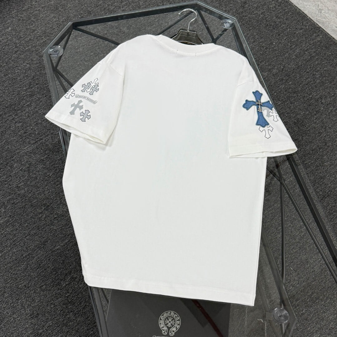 Denim Patch Embroidery T-Shirt