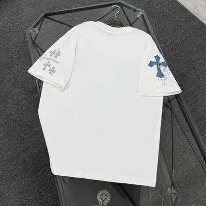 Denim Patch Embroidery T-Shirt