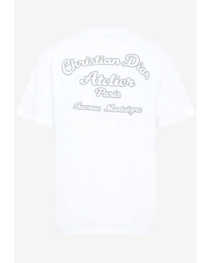 Camiseta blanca de cuello redondo 