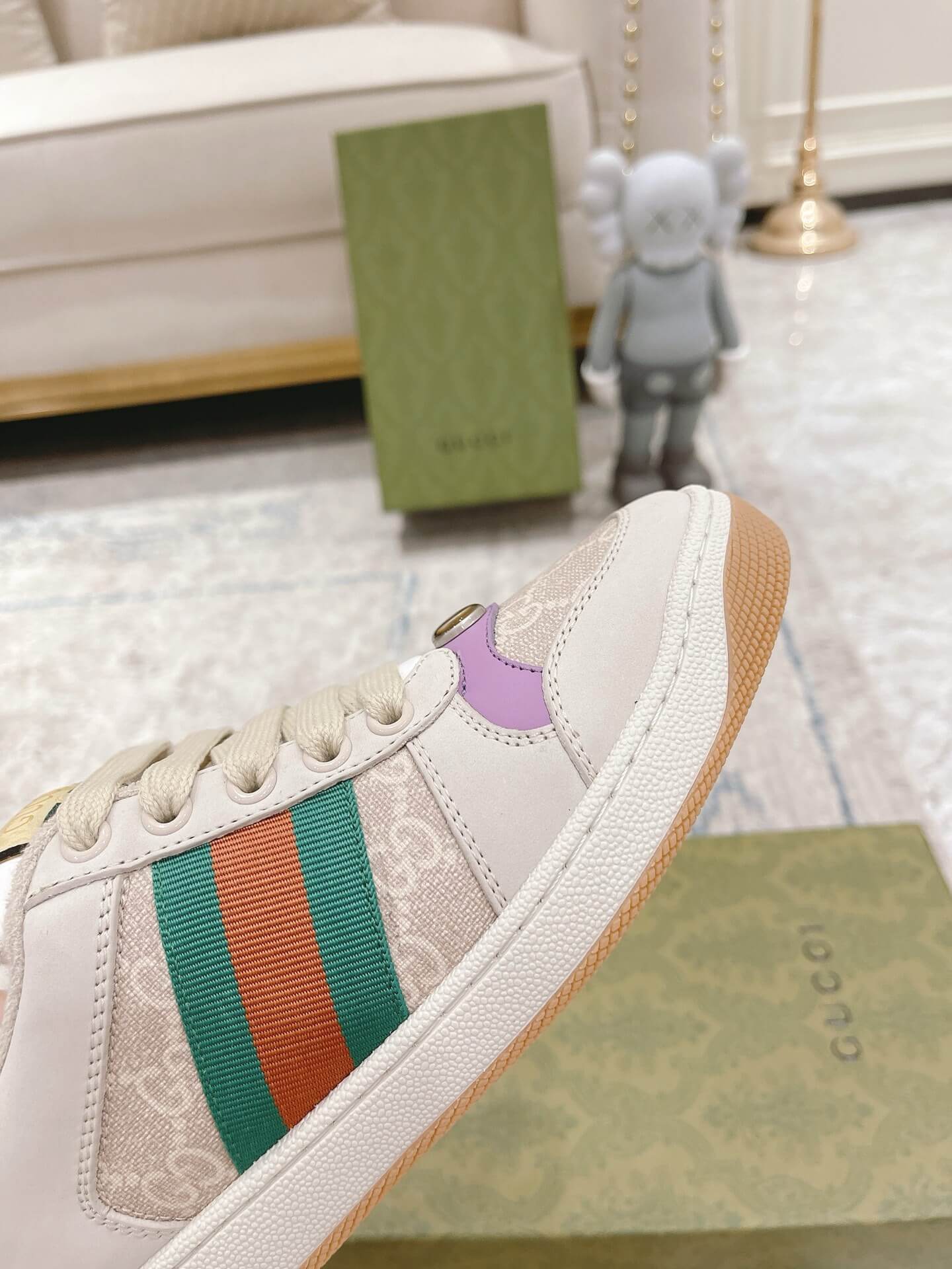Blue and Red Stripe Sneakers
