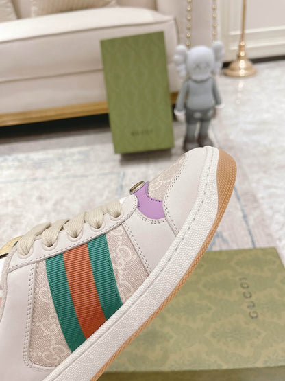 Blue and Red Stripe Sneakers