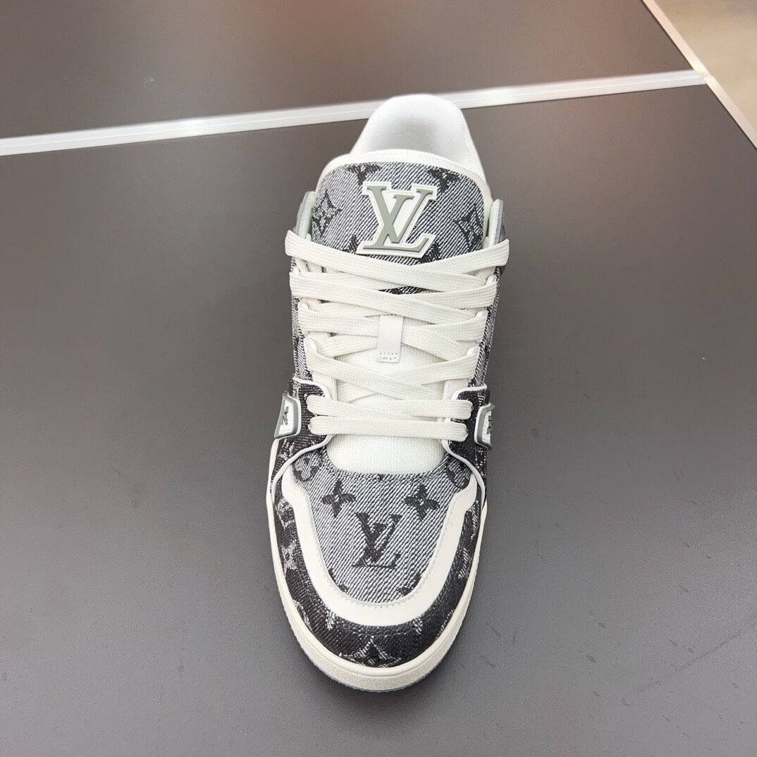 Grey All-Over Print Sneakers