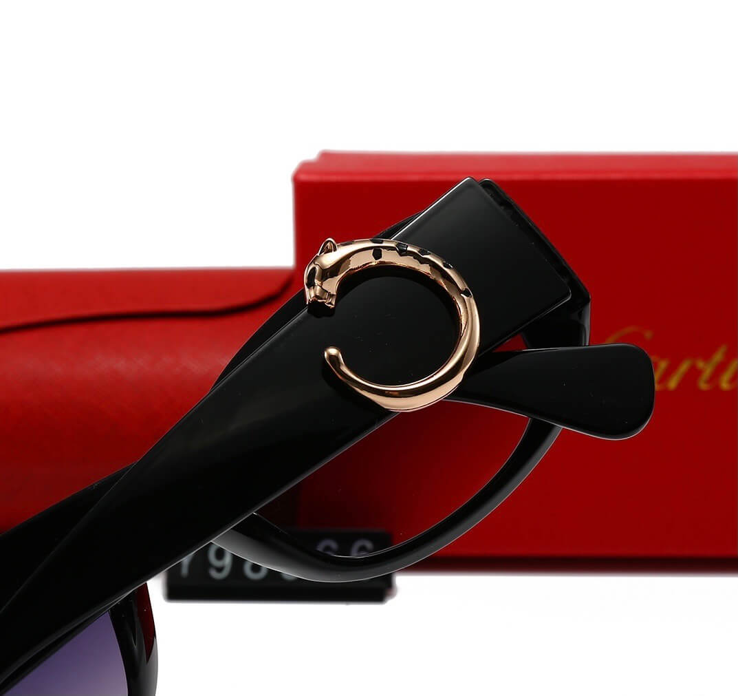 Gafas de sol minimalistas con montura redonda y letra C