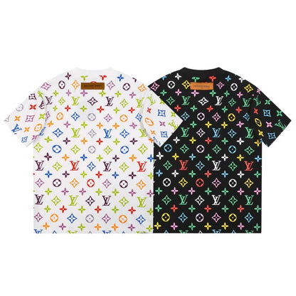 Camiseta con estampado tricolor integral