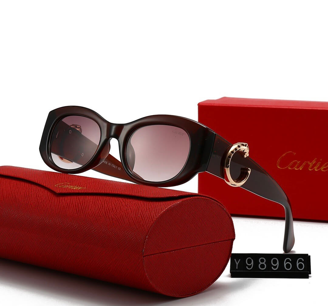 Gafas de sol minimalistas con montura redonda y letra C