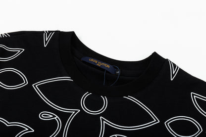 Camiseta de rayas con estampado completo