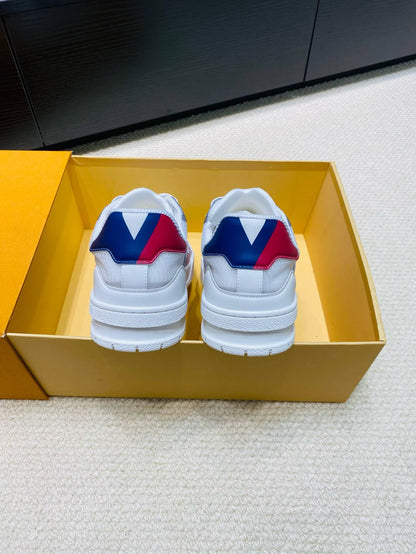 Red and Blue Plaid Sneakers