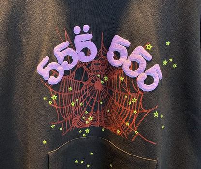 Sudadera con capucha clásica marrón con número