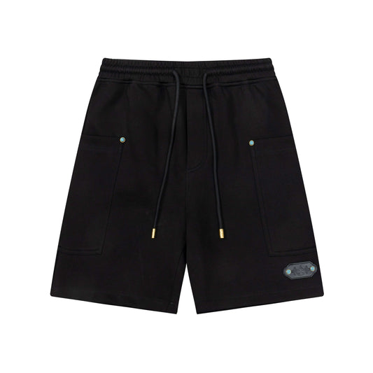 Turquoise Buckle Accent Shorts