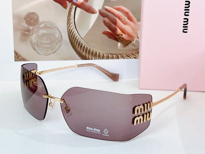 Gafas de sol curvas sin marco ultramodernas