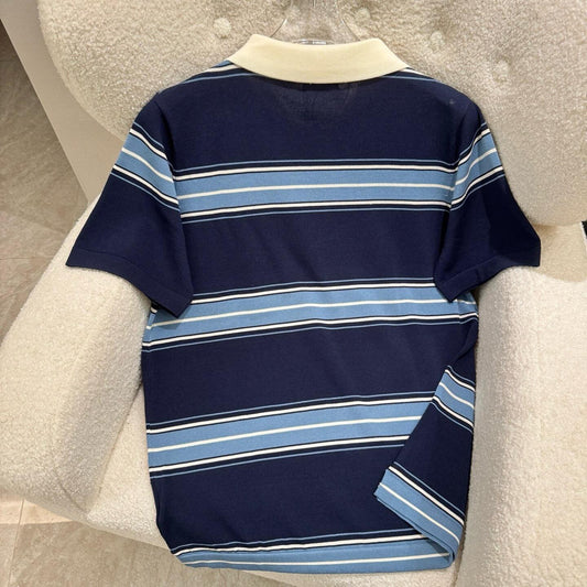 Classic Striped Polo Shirt
