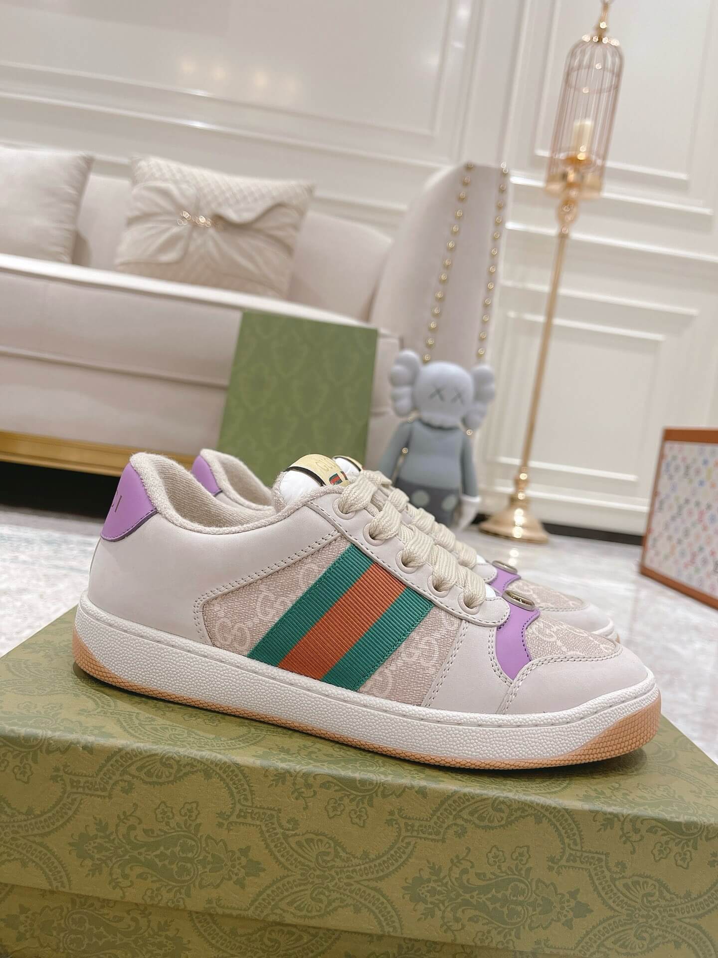 Blue and Red Stripe Sneakers