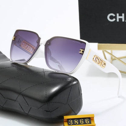 Gafas de sol clásicas de gran tamaño con recortes cuadrados
