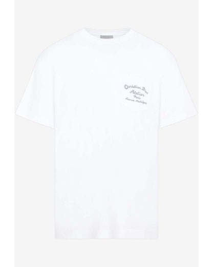 Camiseta blanca de cuello redondo 