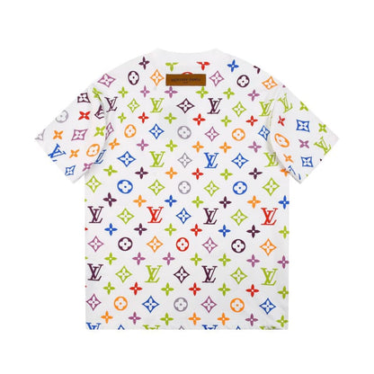 Camiseta con estampado tricolor integral