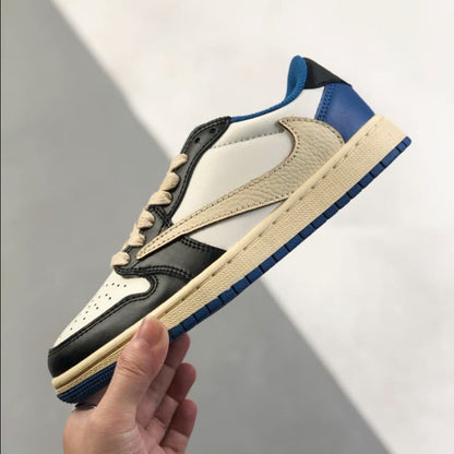 Zapatillas bajas con bloques de color negro y azul