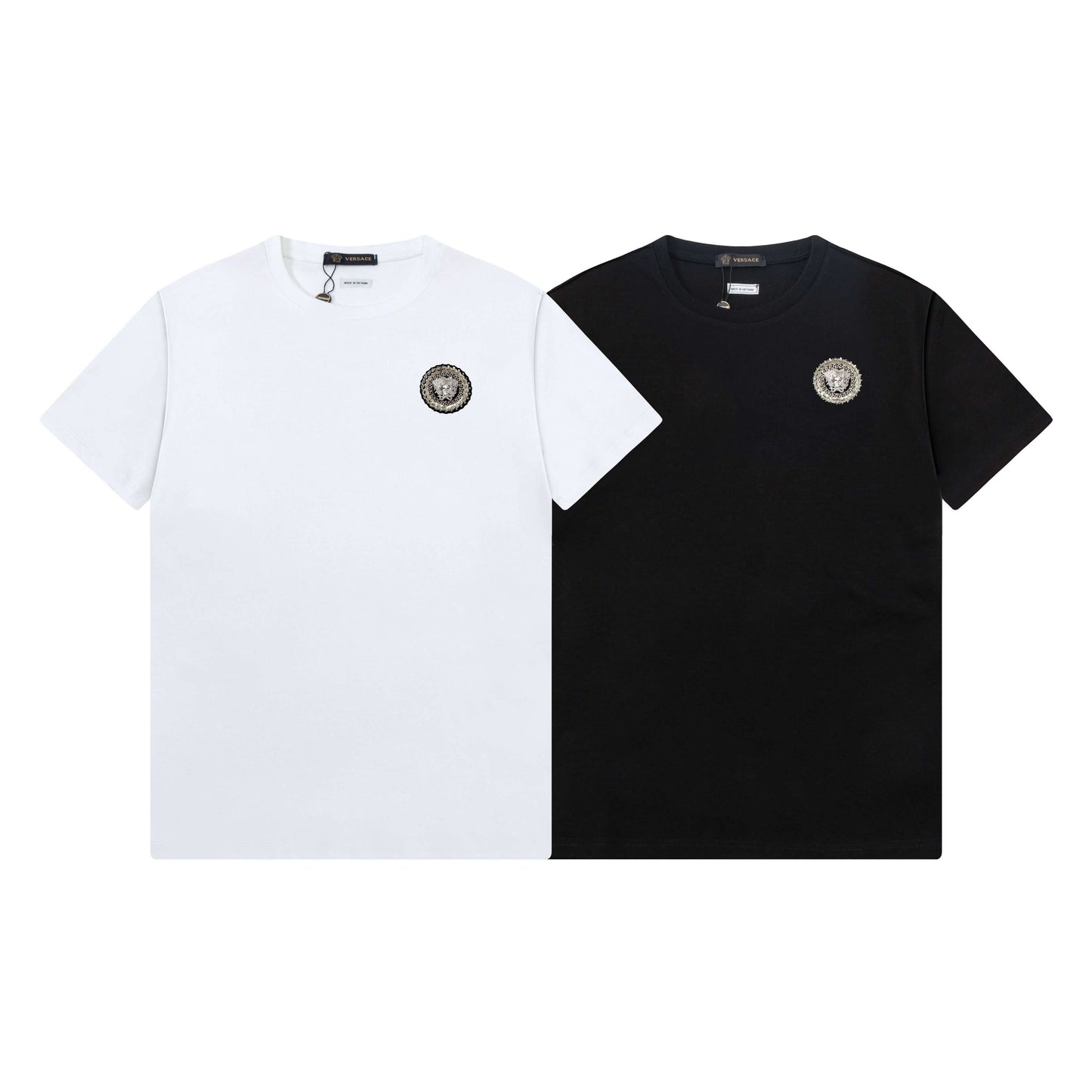 Camiseta con bordado de rostro humano