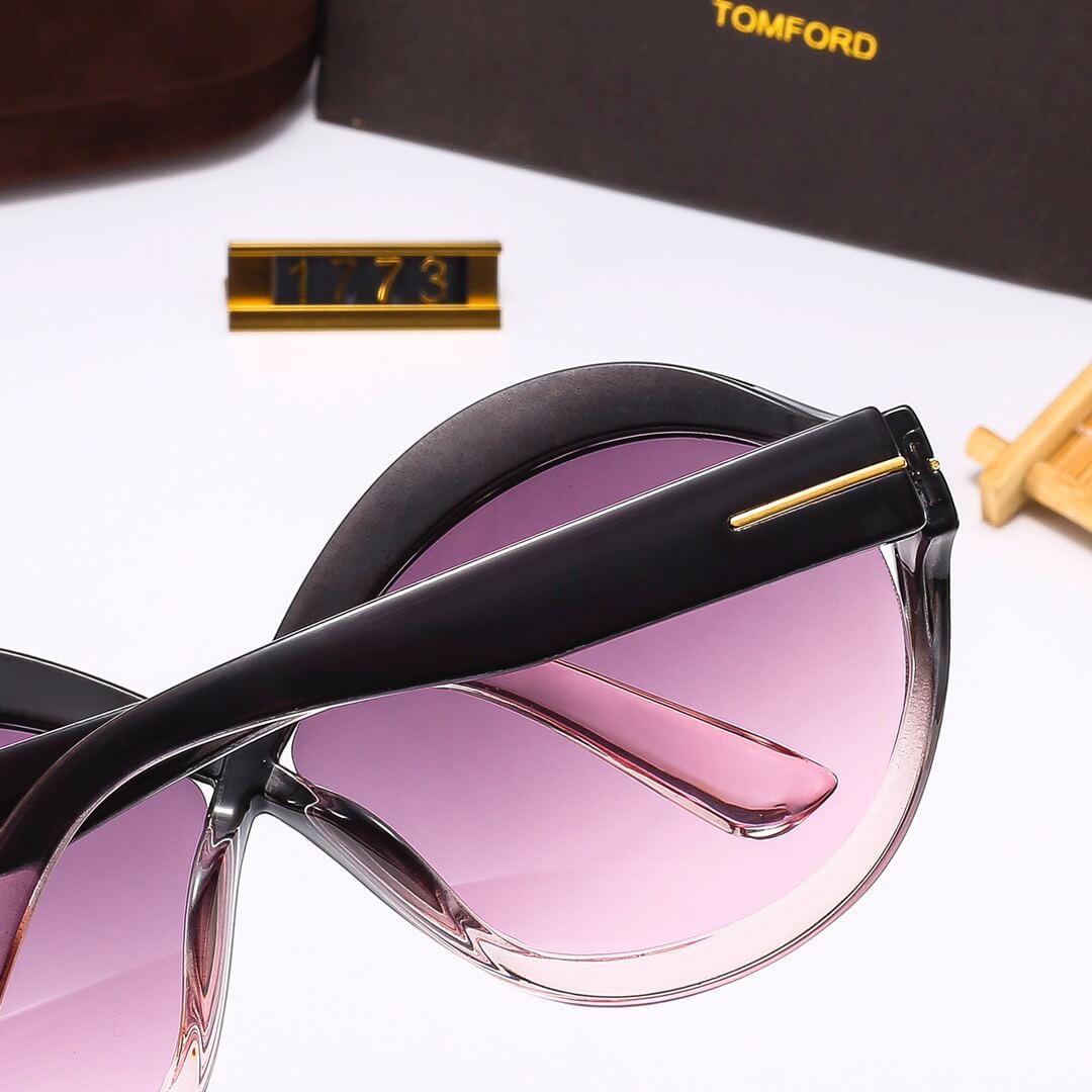 Gafas de sol curvas de montura redonda extragrande de moda