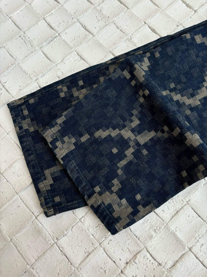 Snakeskin Print Denim Jeans