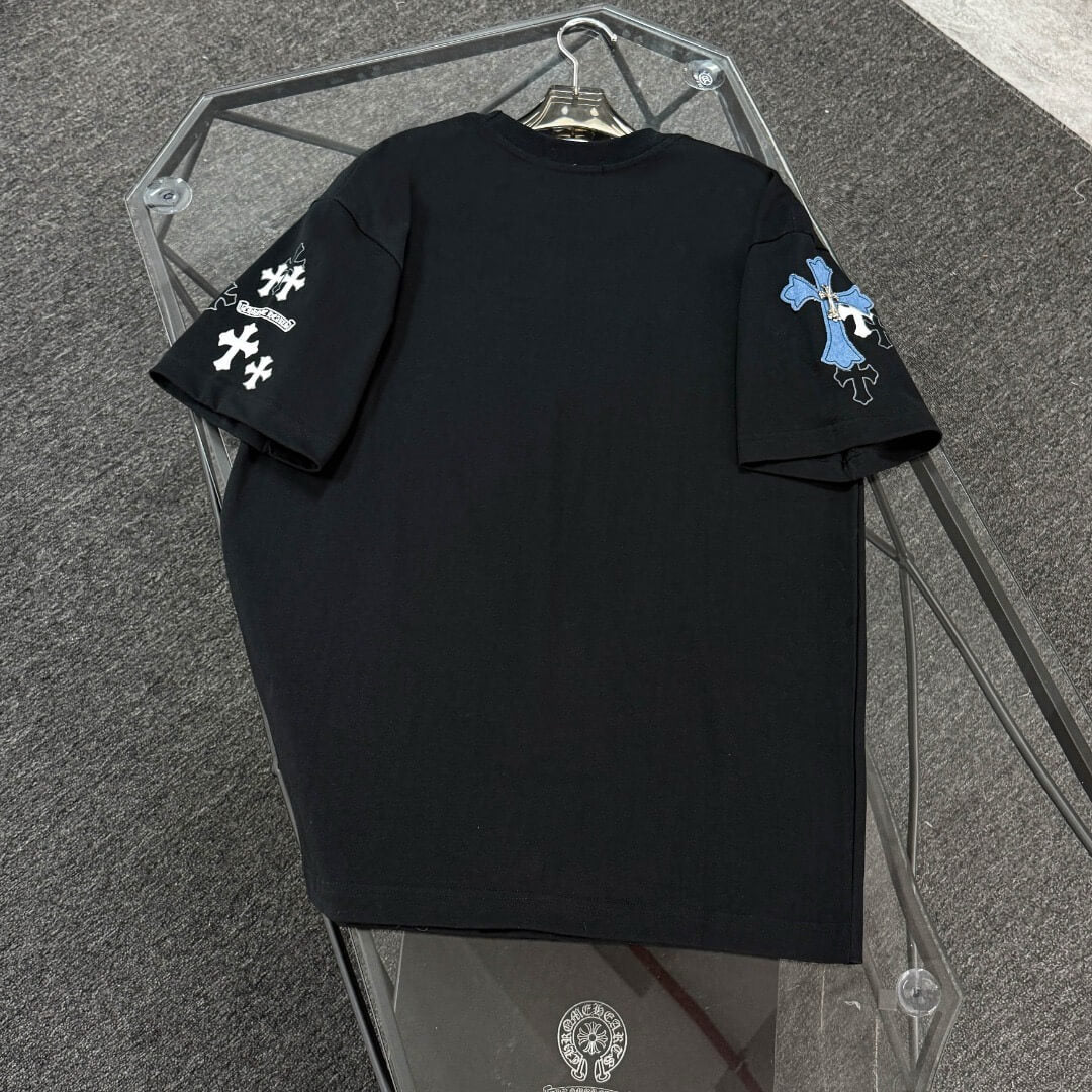 Denim Patch Embroidery T-Shirt