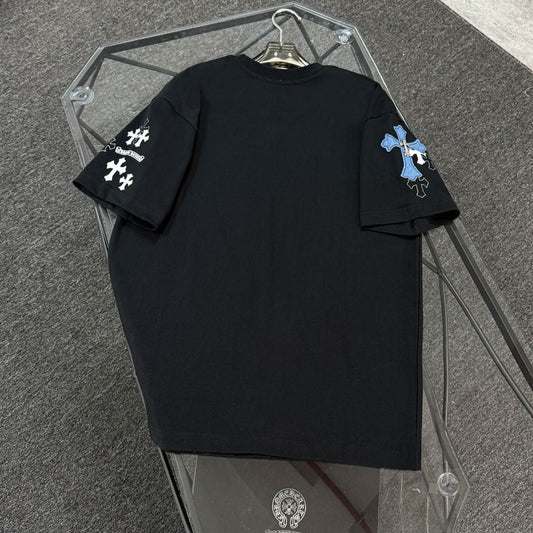 Denim Patch Embroidery T-Shirt