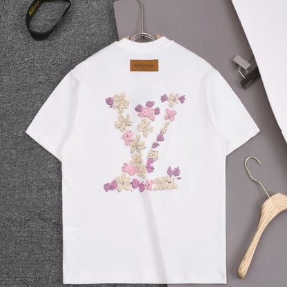 T-shirt à imprimé fleuri bouffant