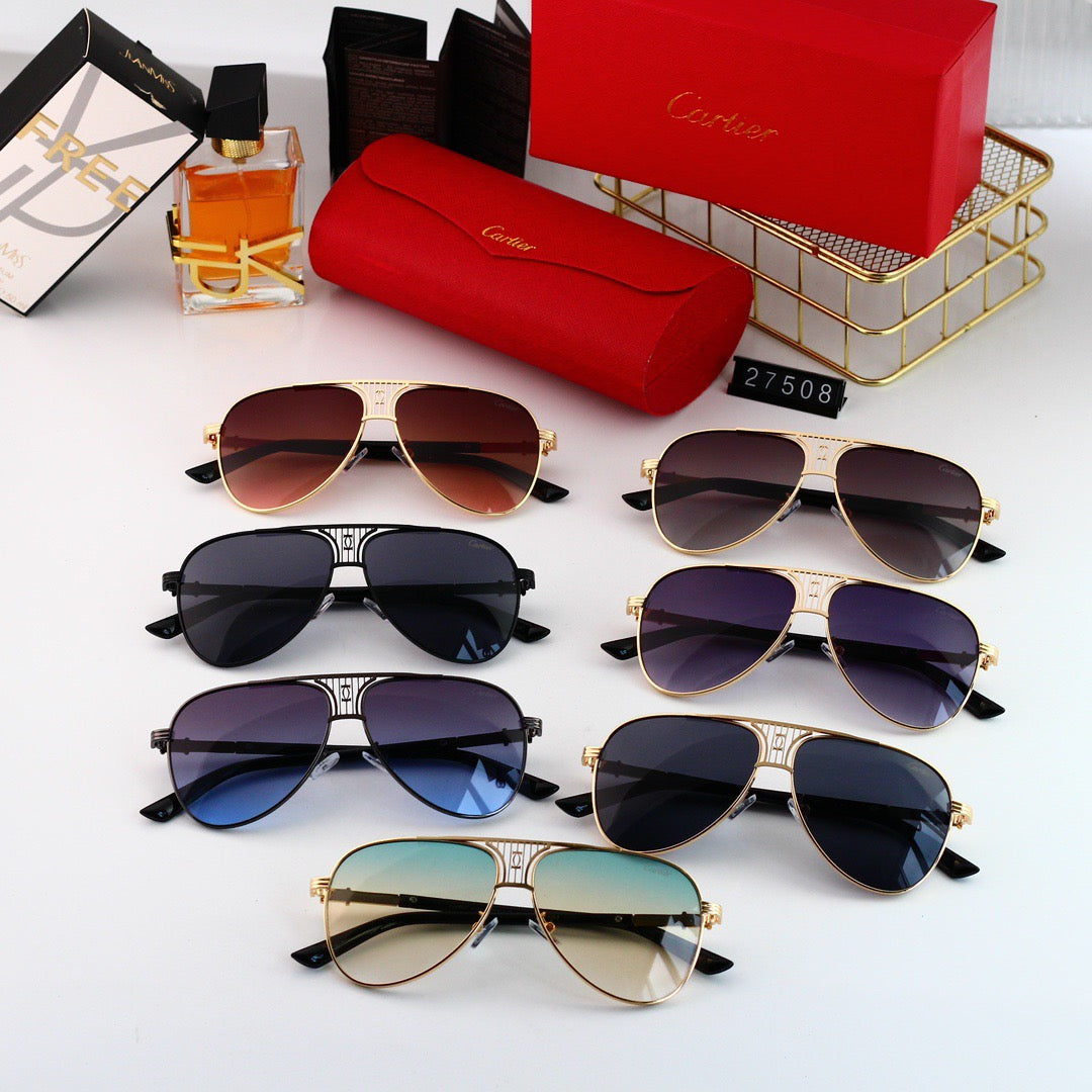 Gafas de sol clásicas de aviador con montura metálica