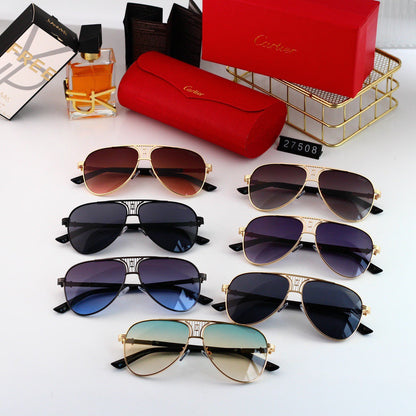 Gafas de sol clásicas de aviador con montura metálica