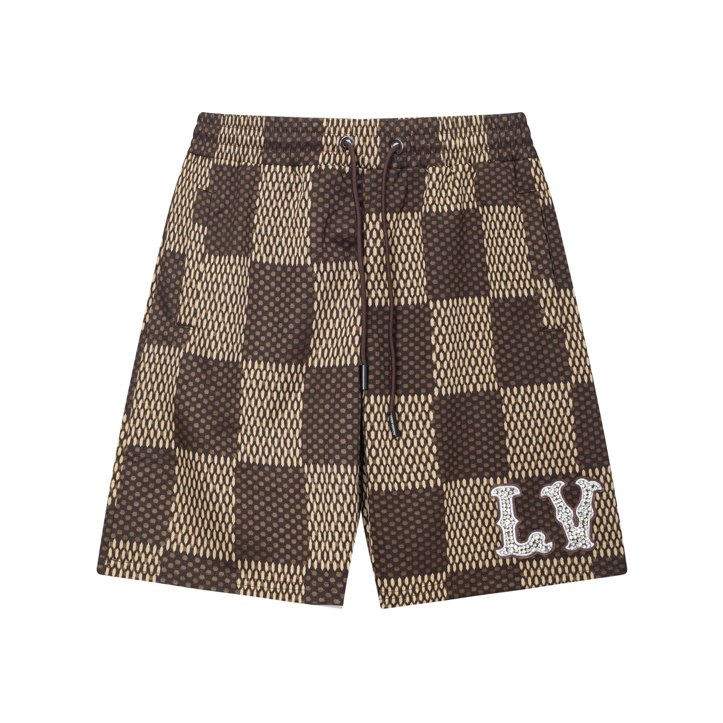 Short de plage à carreaux tendance