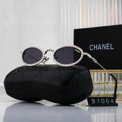 Gafas de sol vintage de metal con cristales de imitación