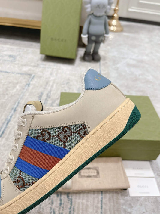 Metallic Double-G Blue Sneakers