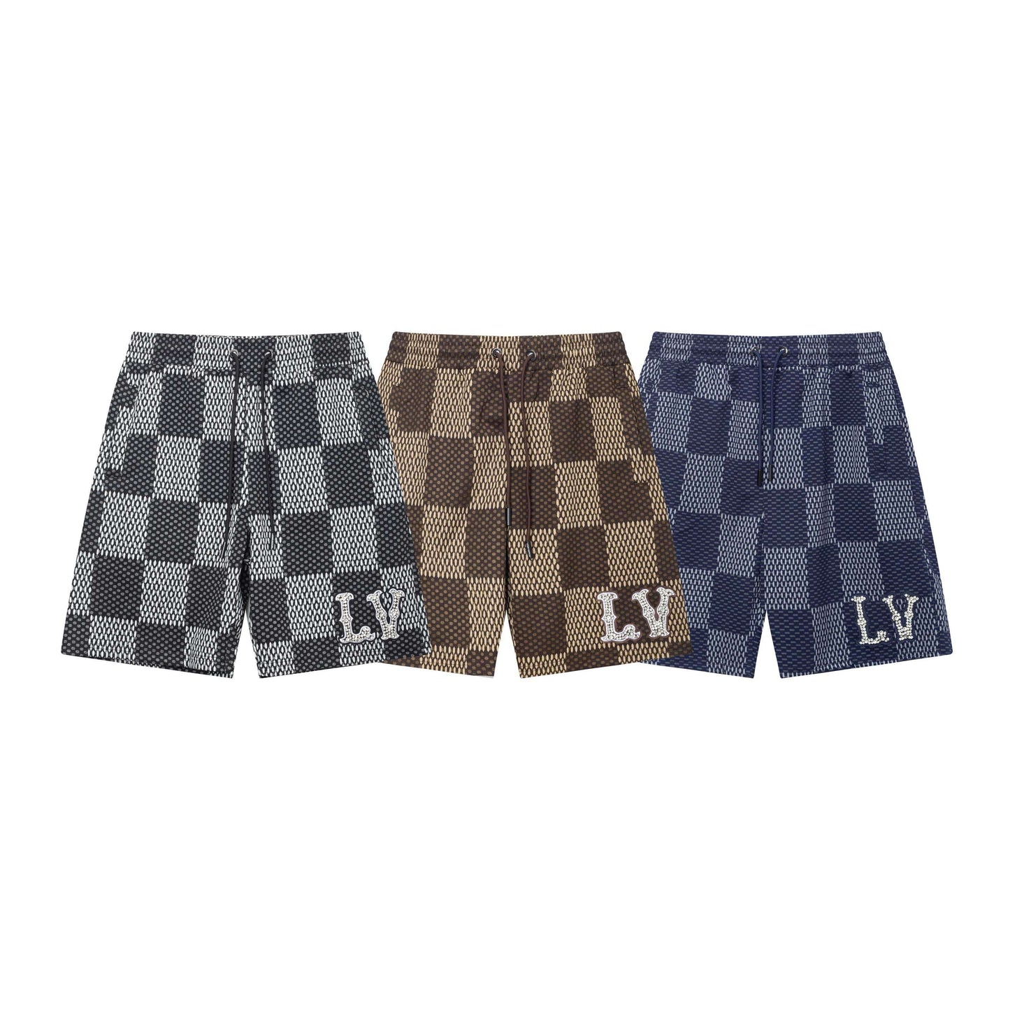 Short de plage à carreaux tendance