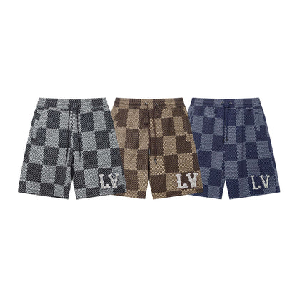 Short de plage à carreaux tendance