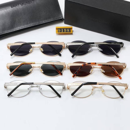 Gafas de sol clásicas y elegantes con montura redonda