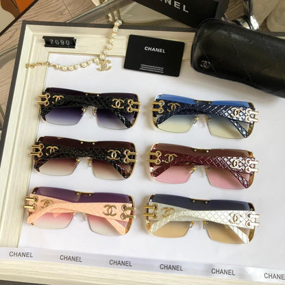 Gafas de sol de una pieza sin marco con diseño degradado