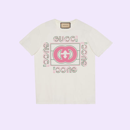 CAMISETA con estampado vintage rosa 