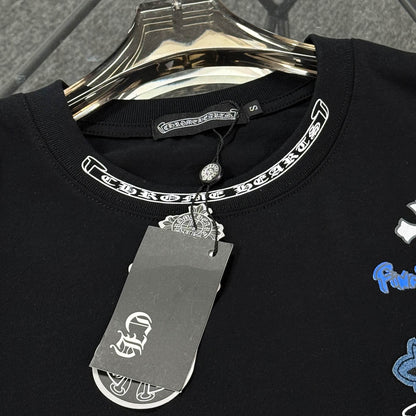 Denim Patch Embroidery T-Shirt
