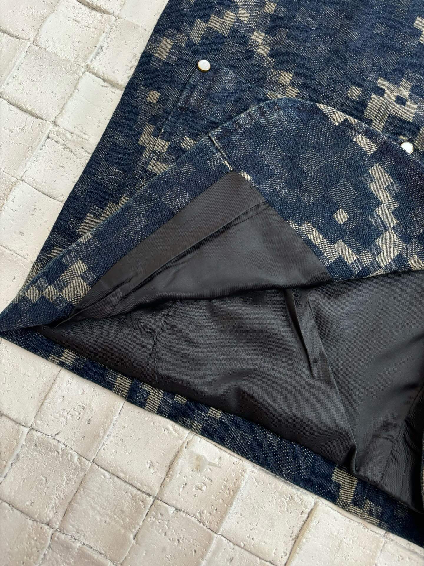 Python Pattern Denim Jacket