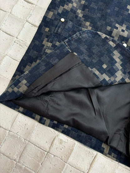 Python Pattern Denim Jacket