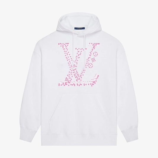 Sweat à capuche rose classique imprimé lettres