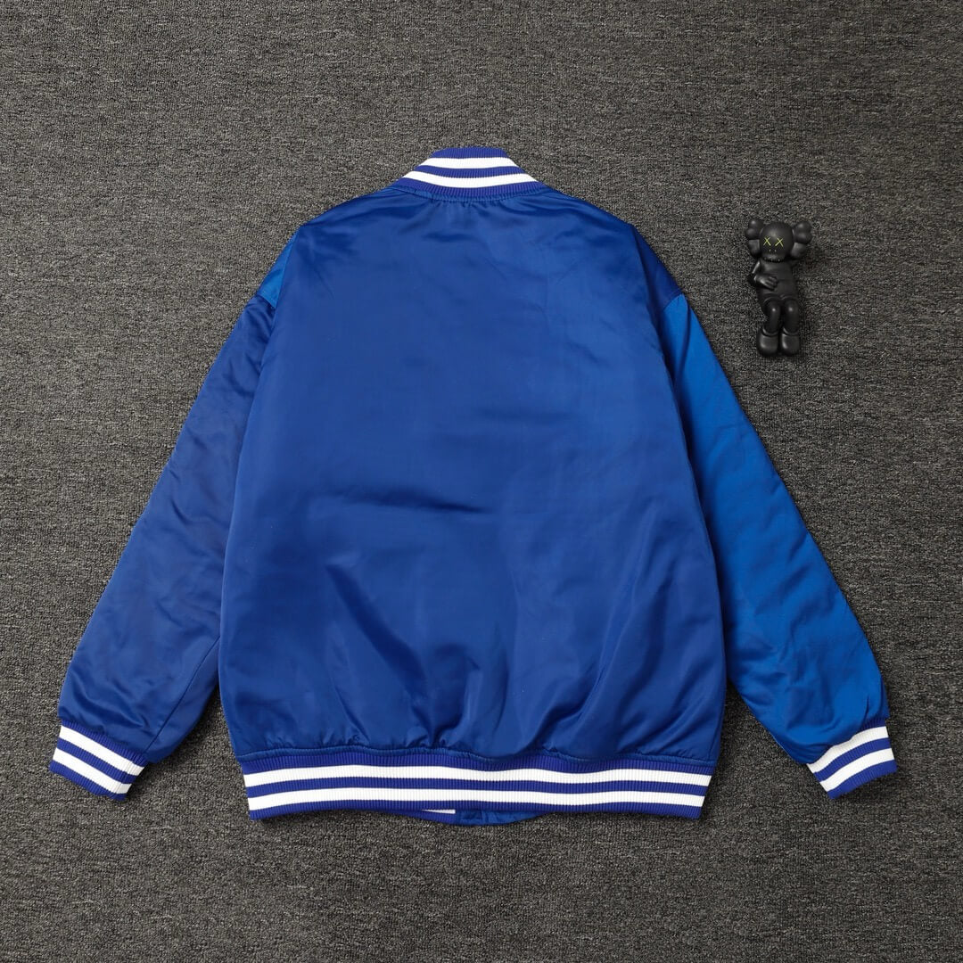 Veste de baseball bleue à strass