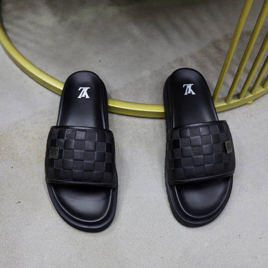 Chaussons à motif de blocs multicolores