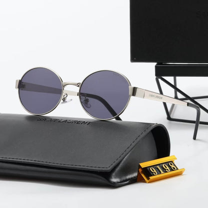 Gafas de sol clásicas y elegantes con montura redonda