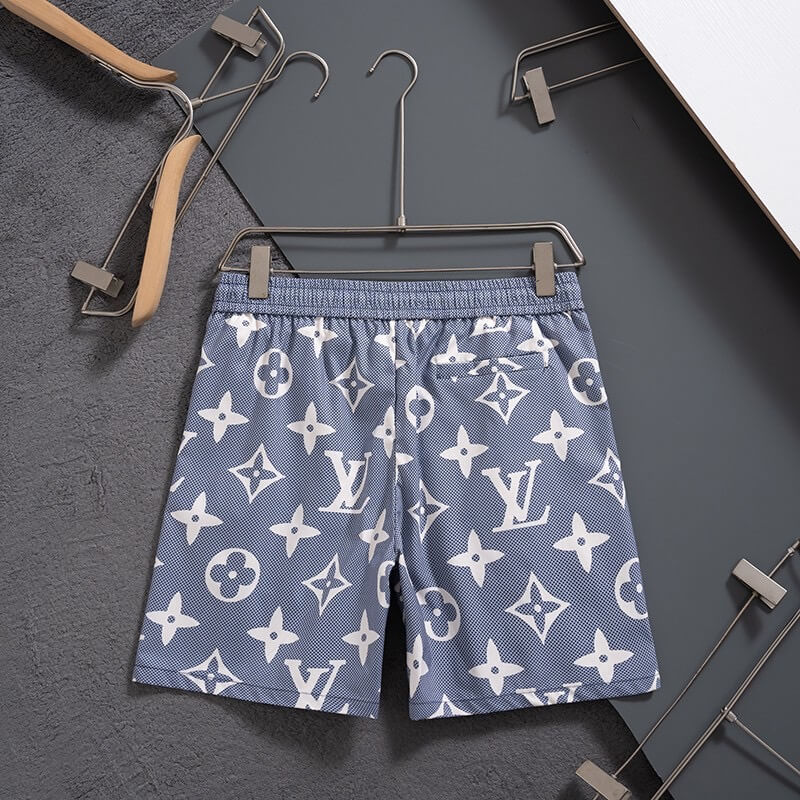 Blue Full Print Beach Shorts