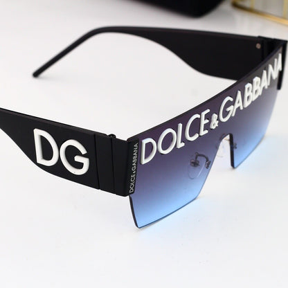 Gafas de sol con estampado de letras grandes estilo hip hop geek