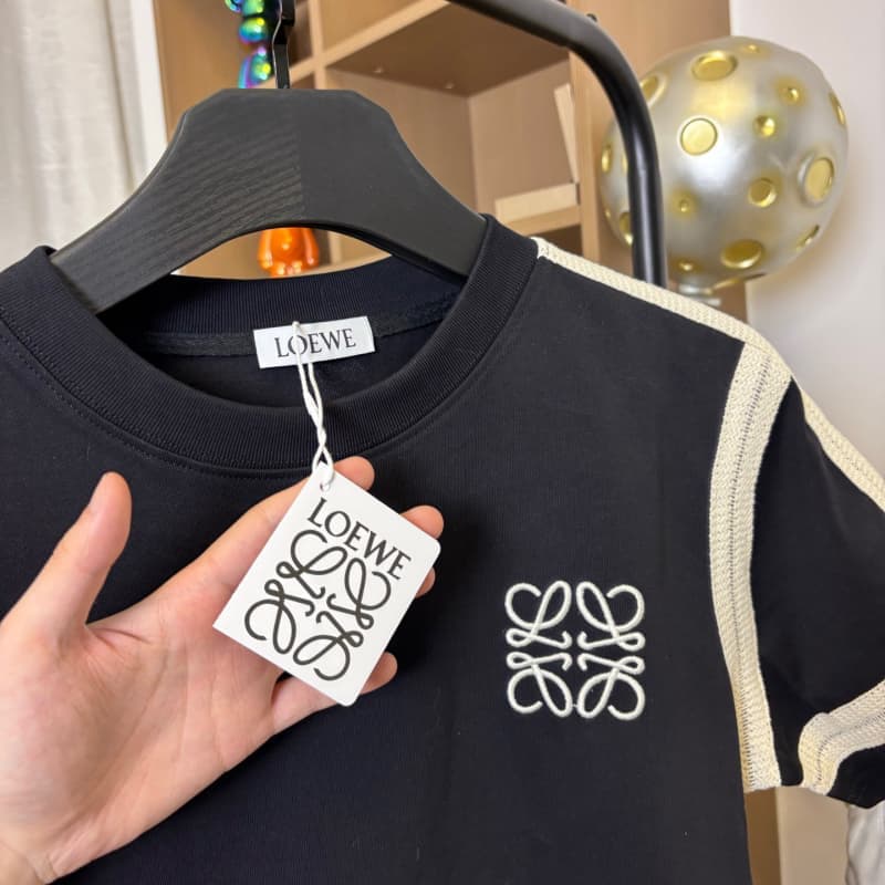 Tshirt with Ribbon Trim and Chest Embroidery