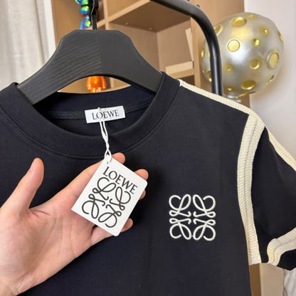 Tshirt with Ribbon Trim and Chest Embroidery